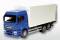 !89724 MAN TG-S 3-achs Koffer mit Hubbühne, blaues FH, EMEK 1:25, NEU